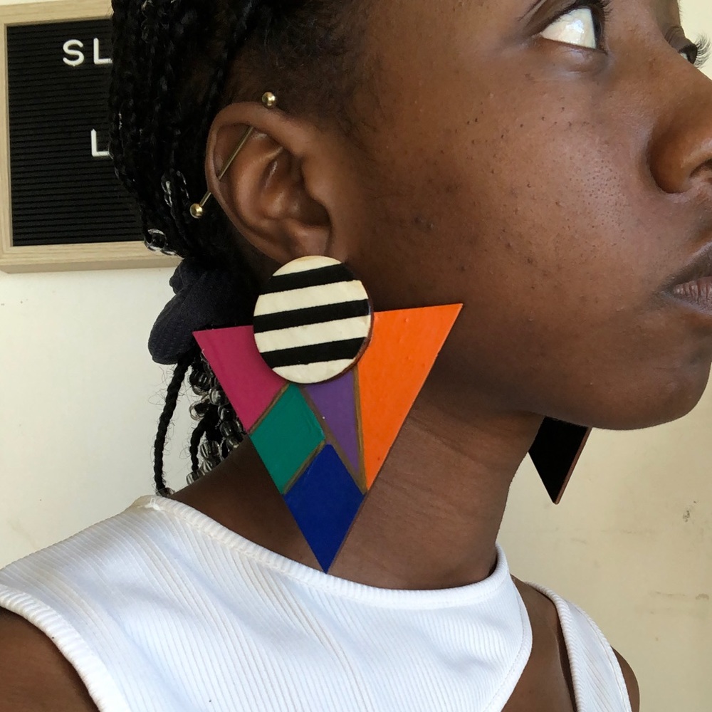 Handmade painted earrings